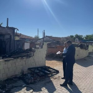 kaymakam koken yangin magdurlarini ziyaret etti adu2Gm7c