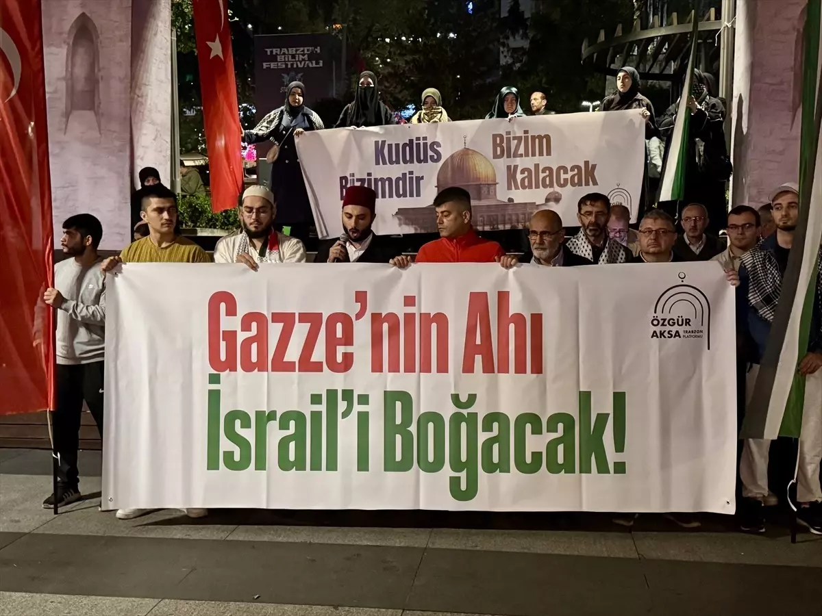 trabzonda israilin gazzeye saldirilari protesto edildi KpnmPq7k